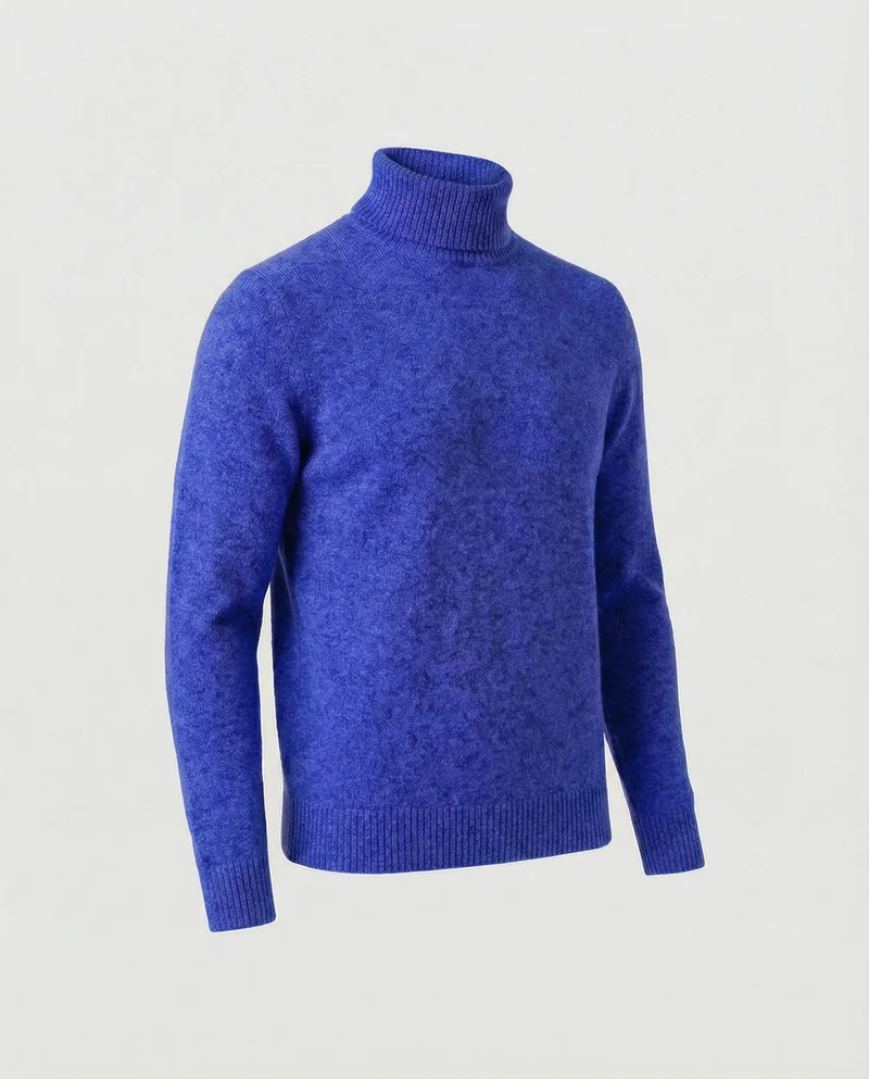 Herren Rollkragenpullover aus weichem Merinowolle