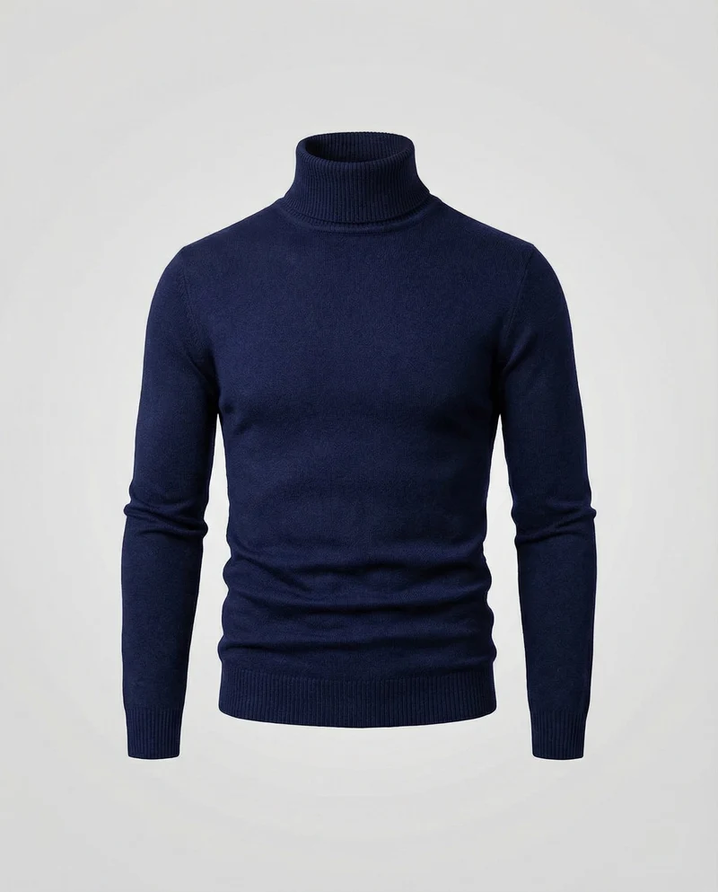 Herren Rollkragenpullover aus weichem Merinowolle
