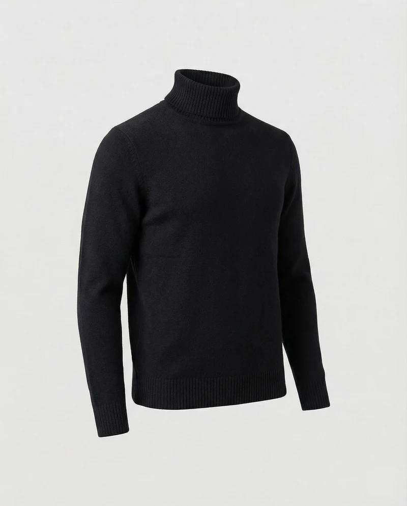 Herren Rollkragenpullover aus weichem Merinowolle