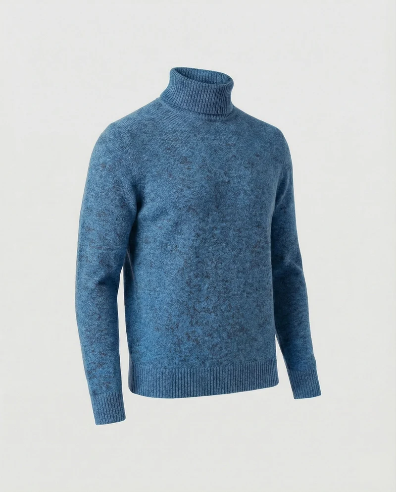 Herren Rollkragenpullover aus weichem Merinowolle