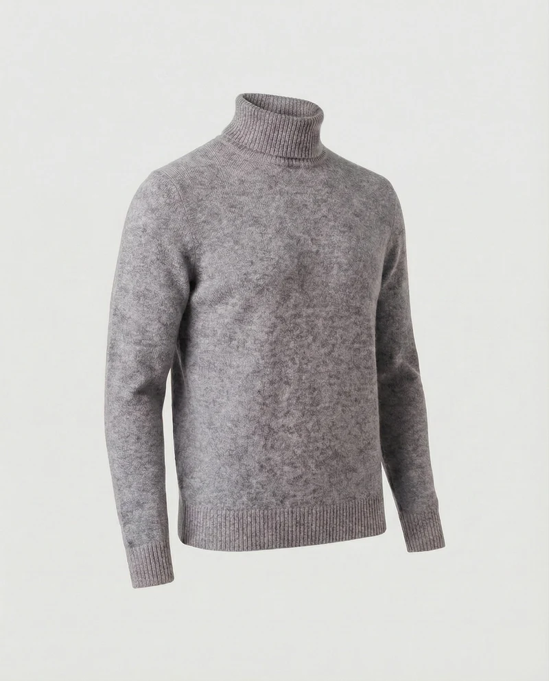 Herren Rollkragenpullover aus weichem Merinowolle