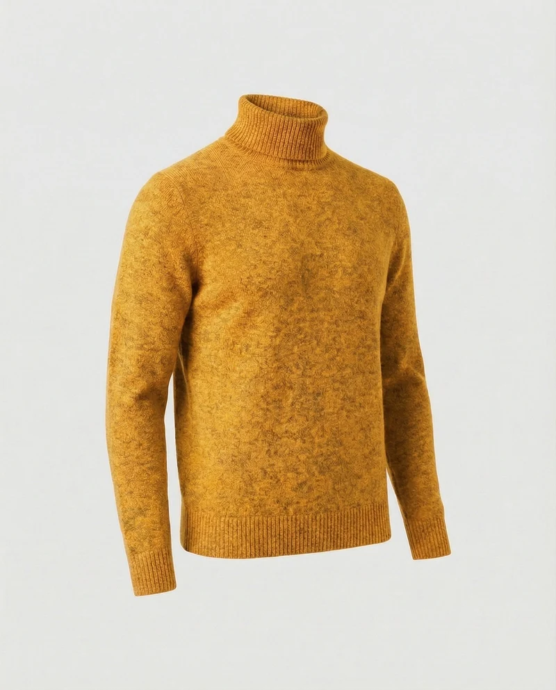 Herren Rollkragenpullover aus weichem Merinowolle
