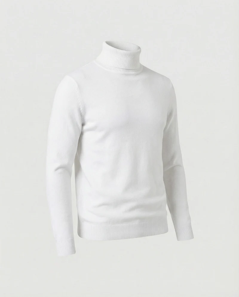 Herren Rollkragenpullover aus weichem Merinowolle