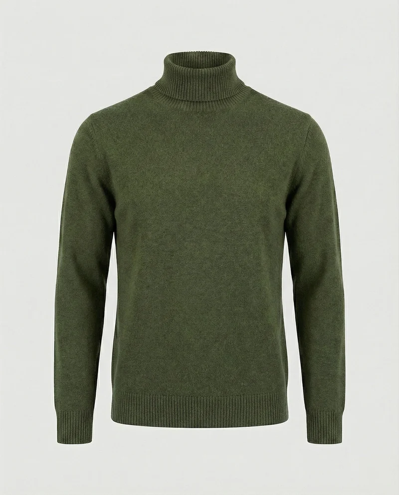 Herren Rollkragenpullover aus weichem Merinowolle