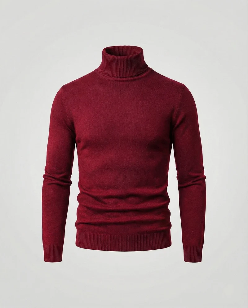 Herren Rollkragenpullover aus weichem Merinowolle
