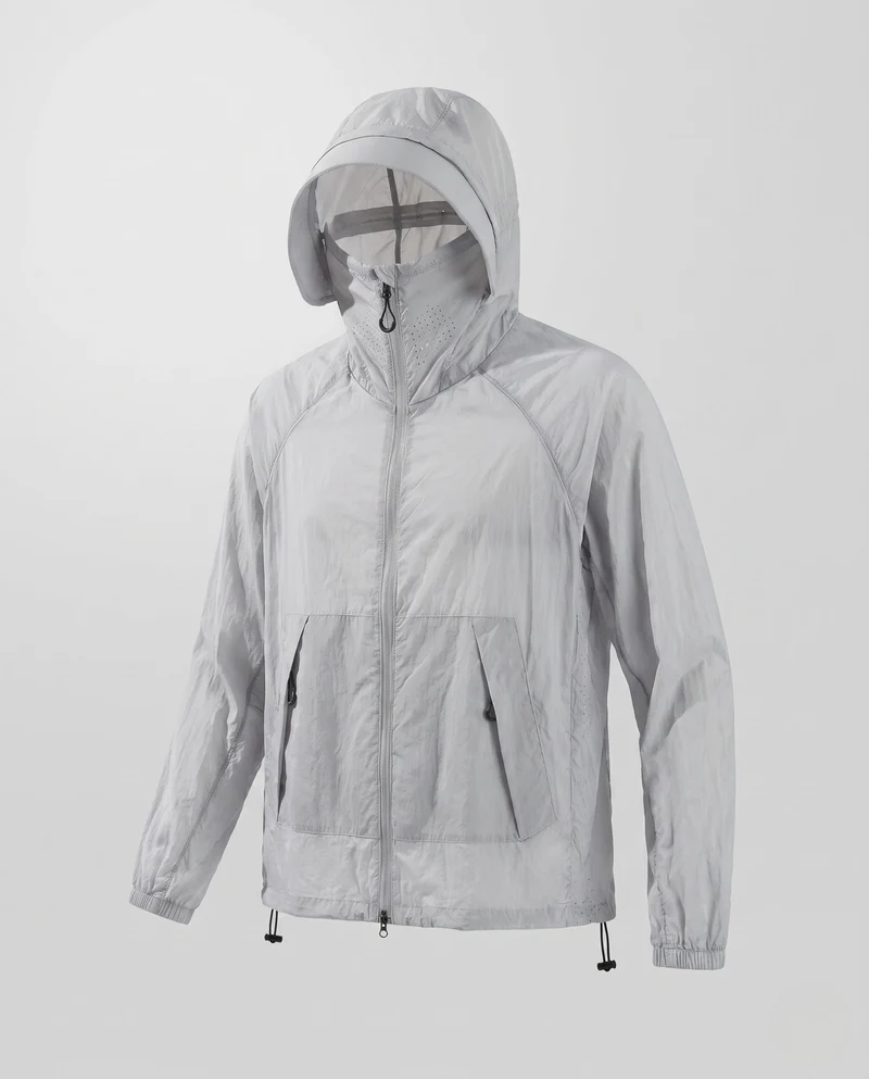 Unisex nan ultraleichte atmungsaktive Windjacke mit Kapuze, Packfunktion und Kordelzug Nord Taschen