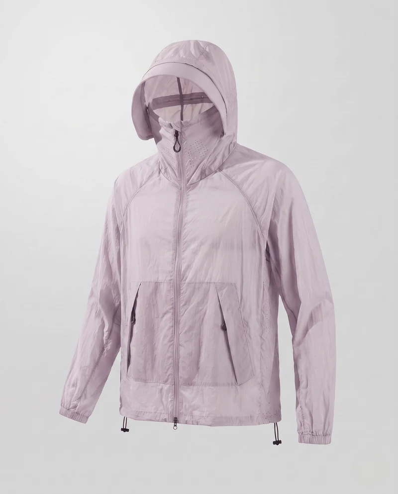 Unisex nan ultraleichte atmungsaktive Windjacke mit Kapuze, Packfunktion und Kordelzug Nord Taschen