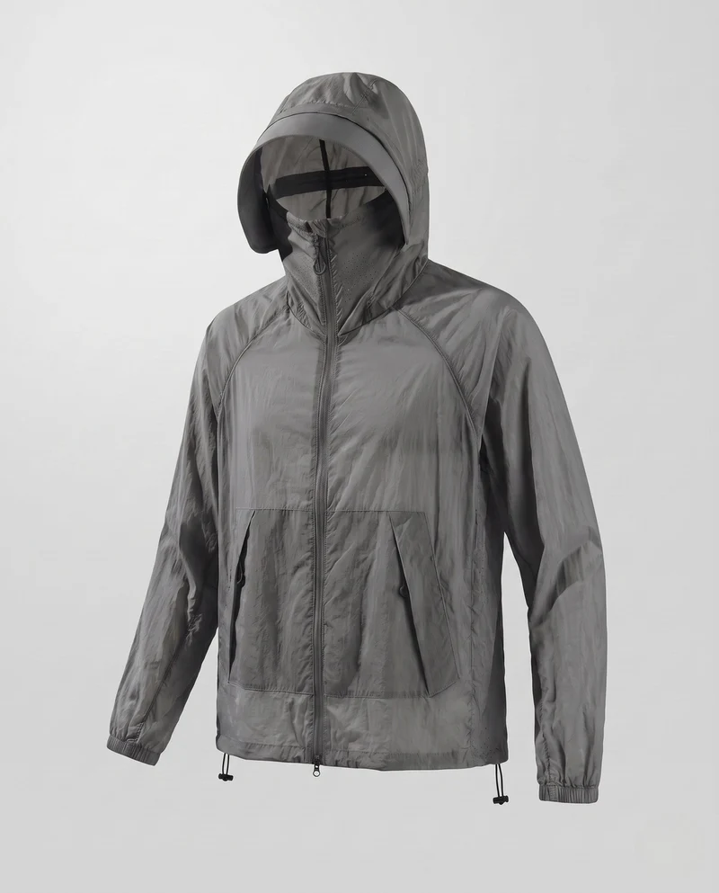 Unisex nan ultraleichte atmungsaktive Windjacke mit Kapuze, Packfunktion und Kordelzug Nord Taschen