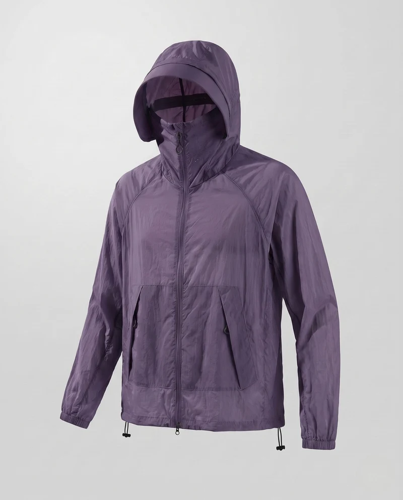 Unisex nan ultraleichte atmungsaktive Windjacke mit Kapuze, Packfunktion und Kordelzug Nord Taschen