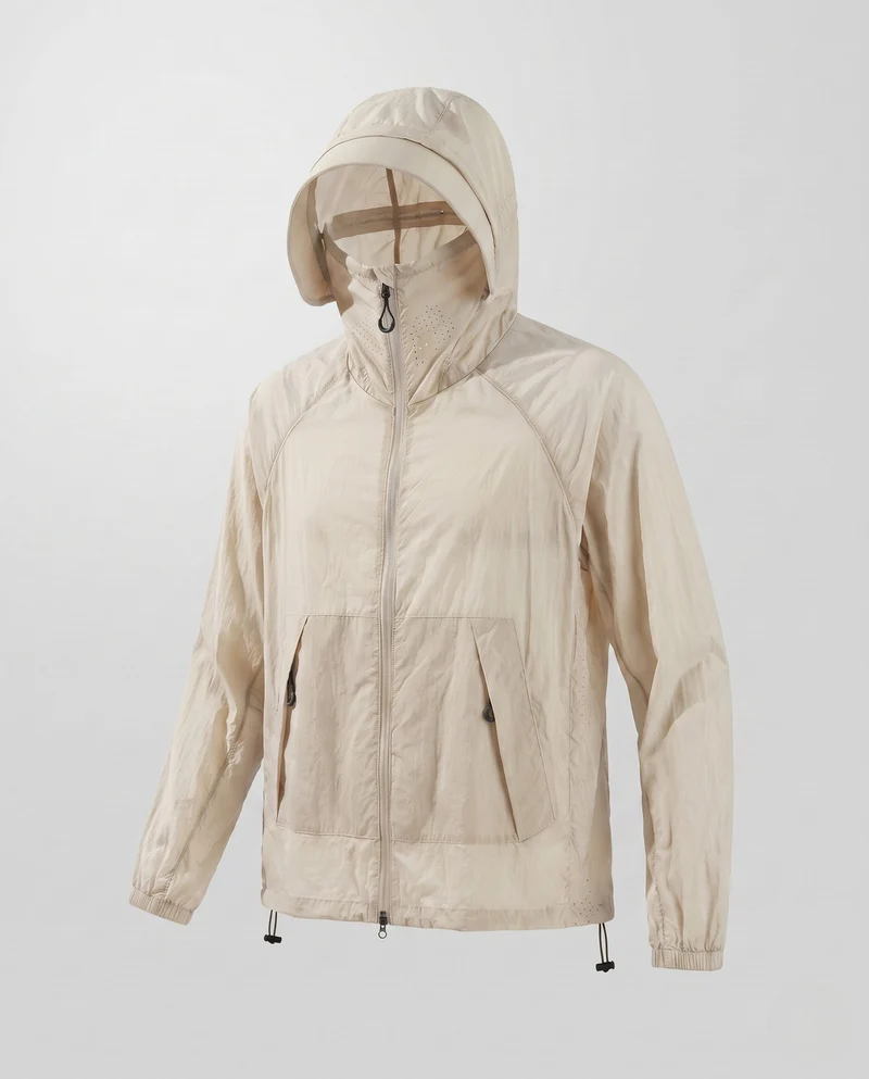 Unisex nan ultraleichte atmungsaktive Windjacke mit Kapuze, Packfunktion und Kordelzug Nord Taschen