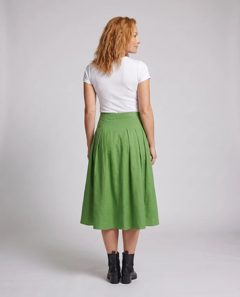 Damen Midi-Rock mit elegantem Plissee-Design und praktischen Seitentaschen Nord Taschen
