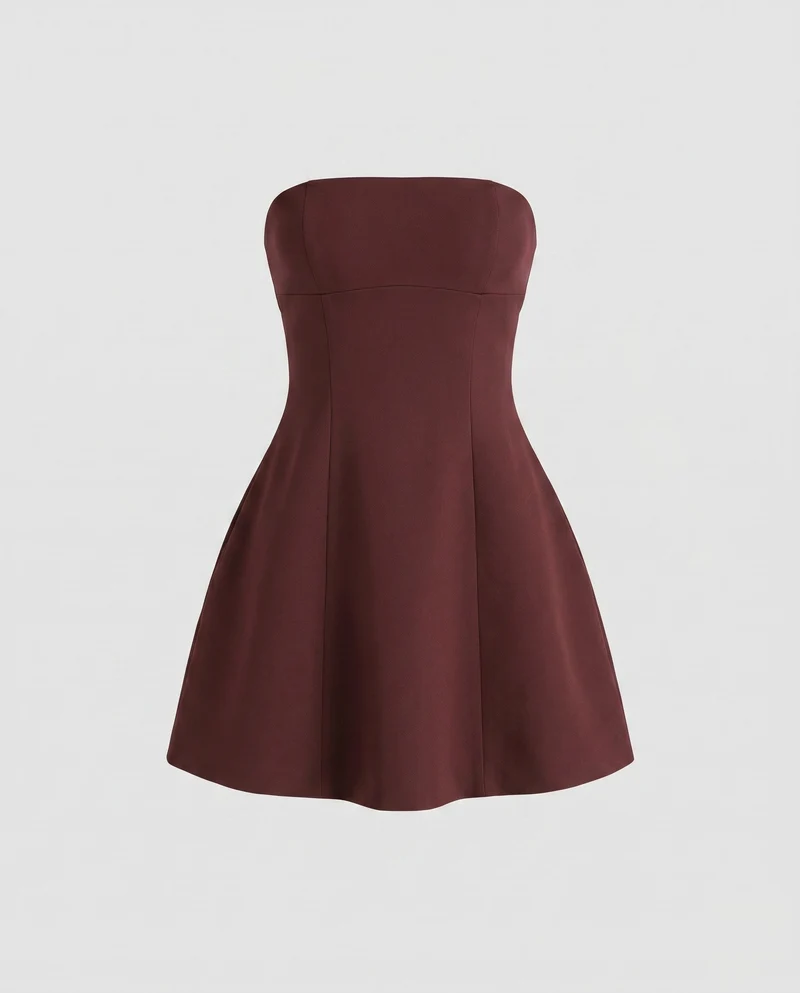 Damen Strapless Minikleid mit figurbetontem Schnitt und elegantem Design