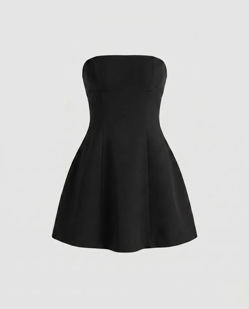 Damen Strapless Minikleid mit figurbetontem Schnitt und elegantem Design