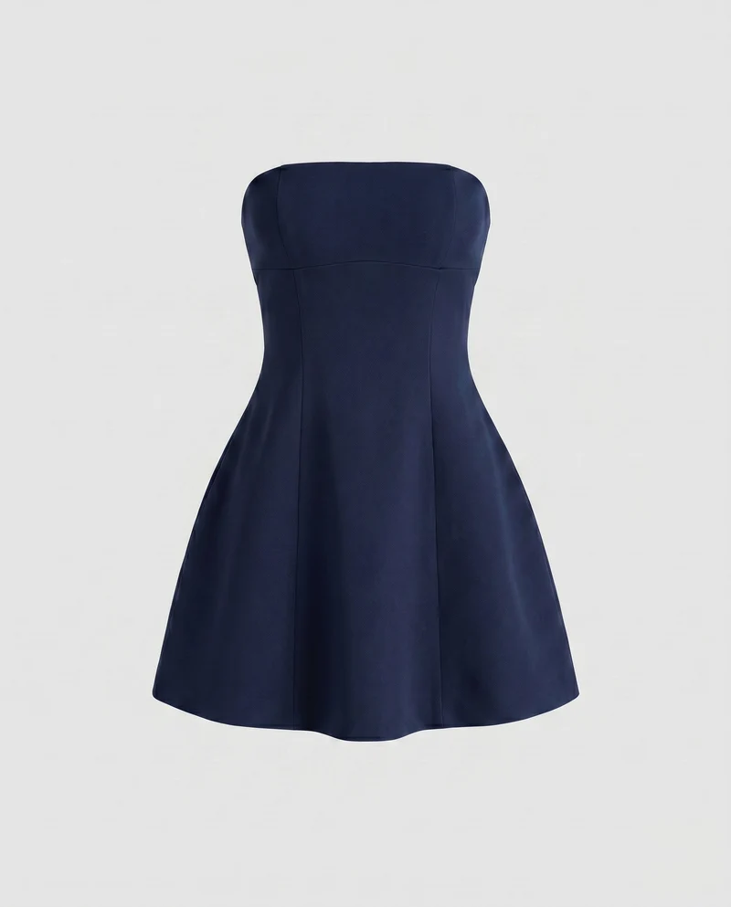 Damen Strapless Minikleid mit figurbetontem Schnitt und elegantem Design