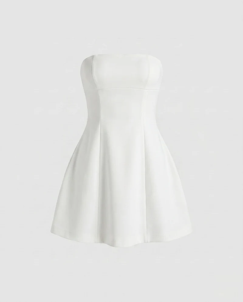 Damen Strapless Minikleid mit figurbetontem Schnitt und elegantem Design