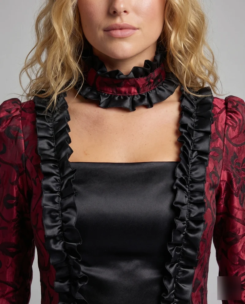 Damen Ballkleid Barockstil Korsage Glockenärmel