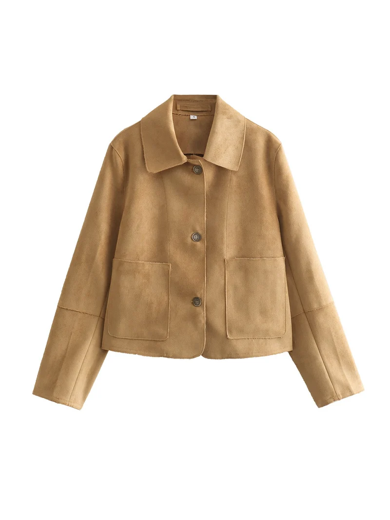 Damen Dünne Wildlederjacke