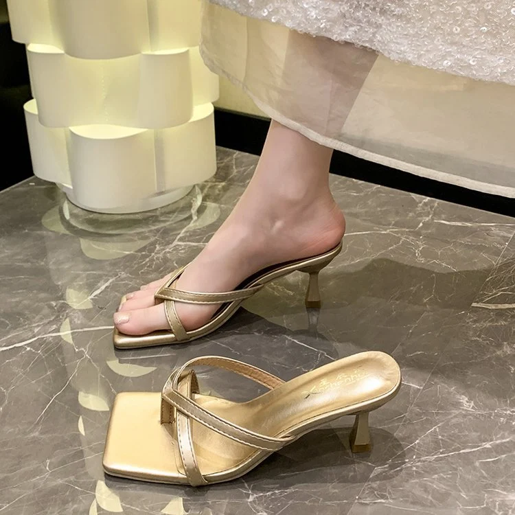 Damen elegante Blockabsatz-Sandalen mit schickem Riemendesign Nord Taschen