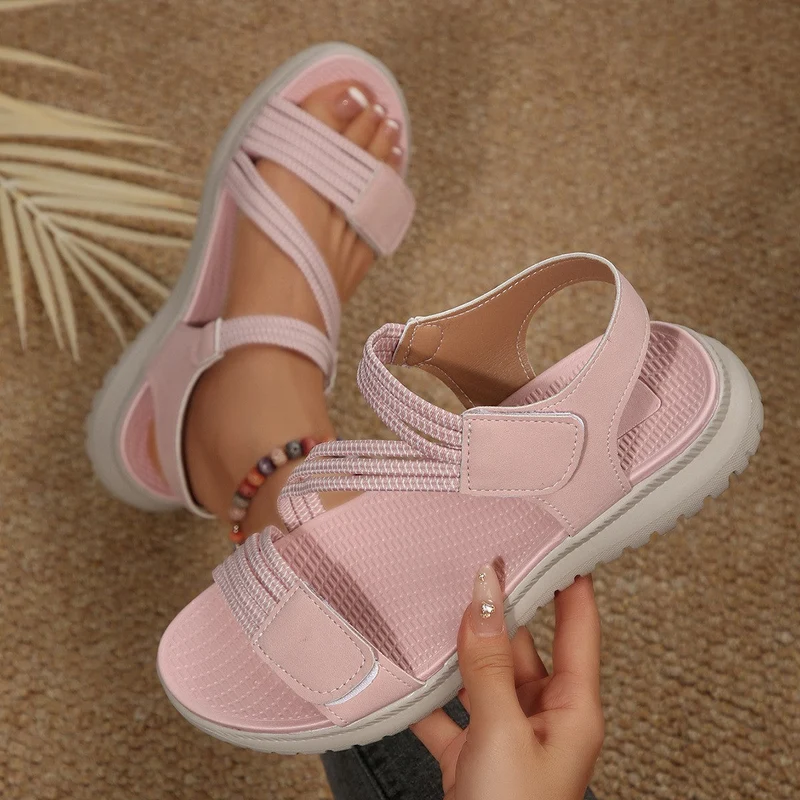 Damen Komfortable Freizeitsandalen mit verstellbarem Riemendesign