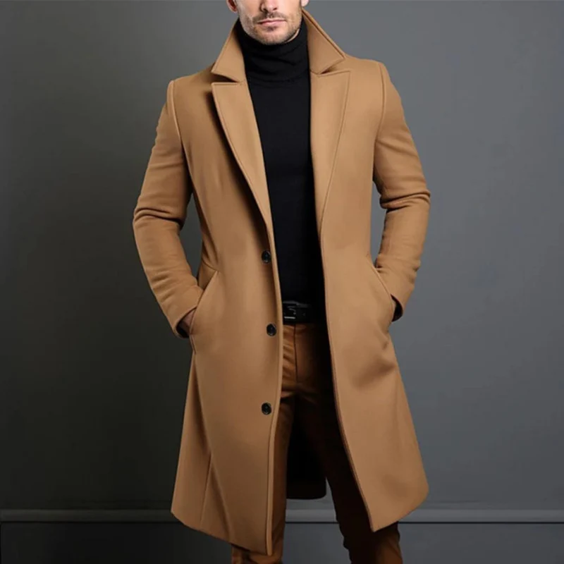 Länger, lässiger Trenchcoat für Herren