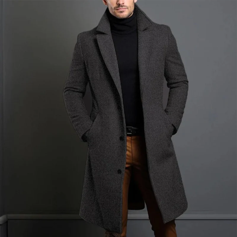 Länger, lässiger Trenchcoat für Herren
