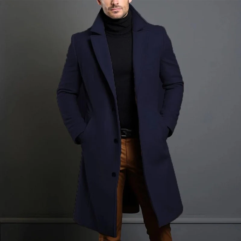 Länger, lässiger Trenchcoat für Herren