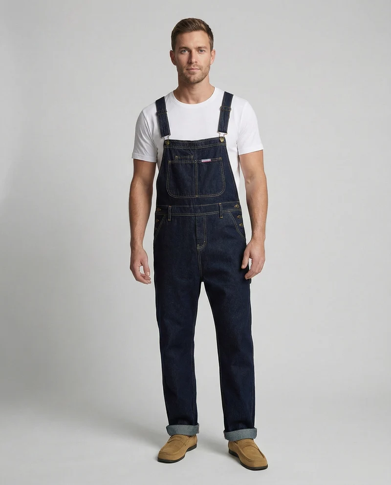 Herren Jeans Latzhose Denim
