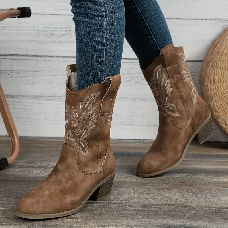 Cowboy Damen Stiefeletten mit Absatz