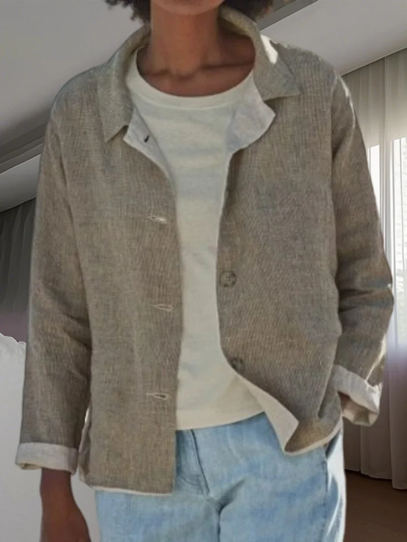 Damen Leichte Überwurfjacke mit strukturiertem WNord Taschenmuster