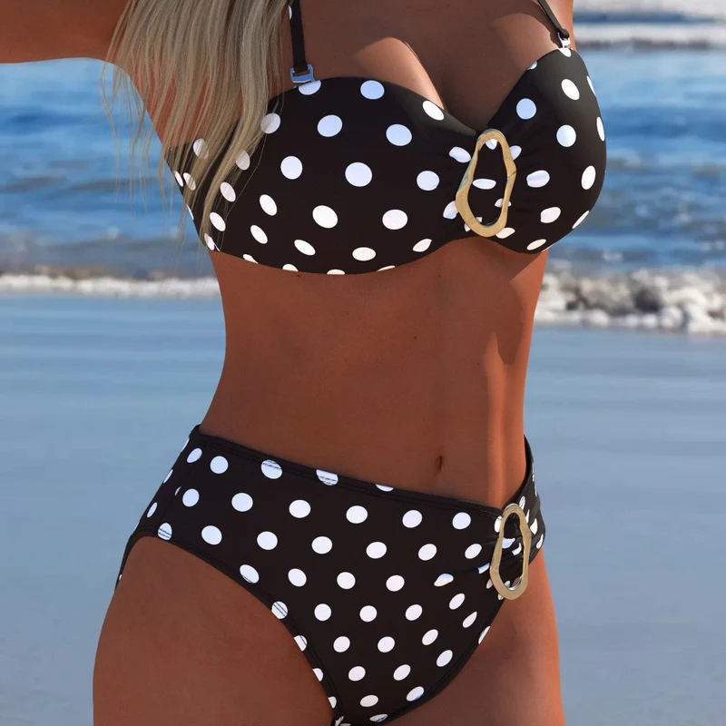 Damen Bikini-Set mit gepolstertem Balconette-Oberteil und hohem Höschen Nord Taschen