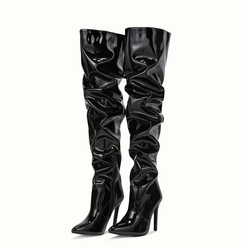 Kniehohe Lange Stiefel für Frauen mit Super Hohem Absatz für Partys