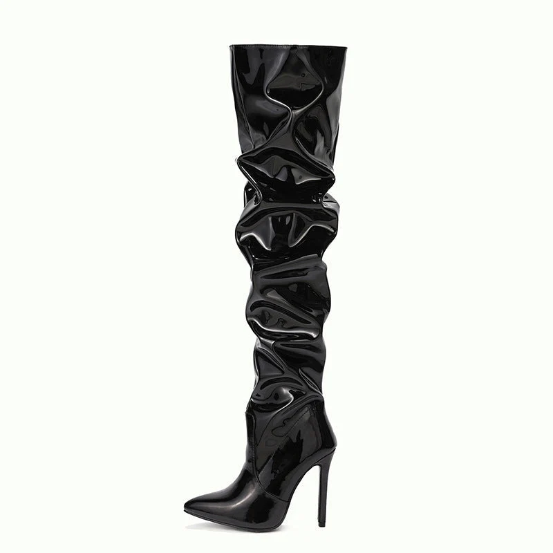 Kniehohe Lange Stiefel für Frauen mit Super Hohem Absatz für Partys