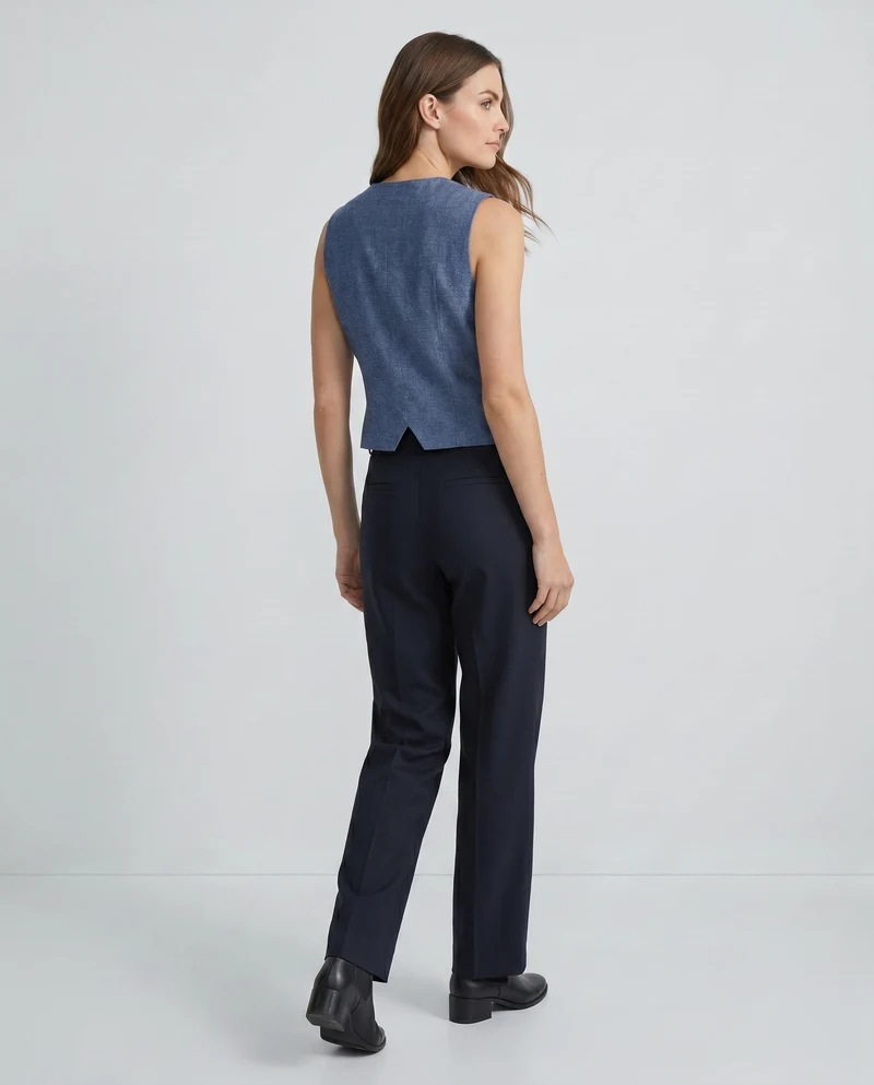 Damen Weste mit Knopfleiste und modernem Schnitt