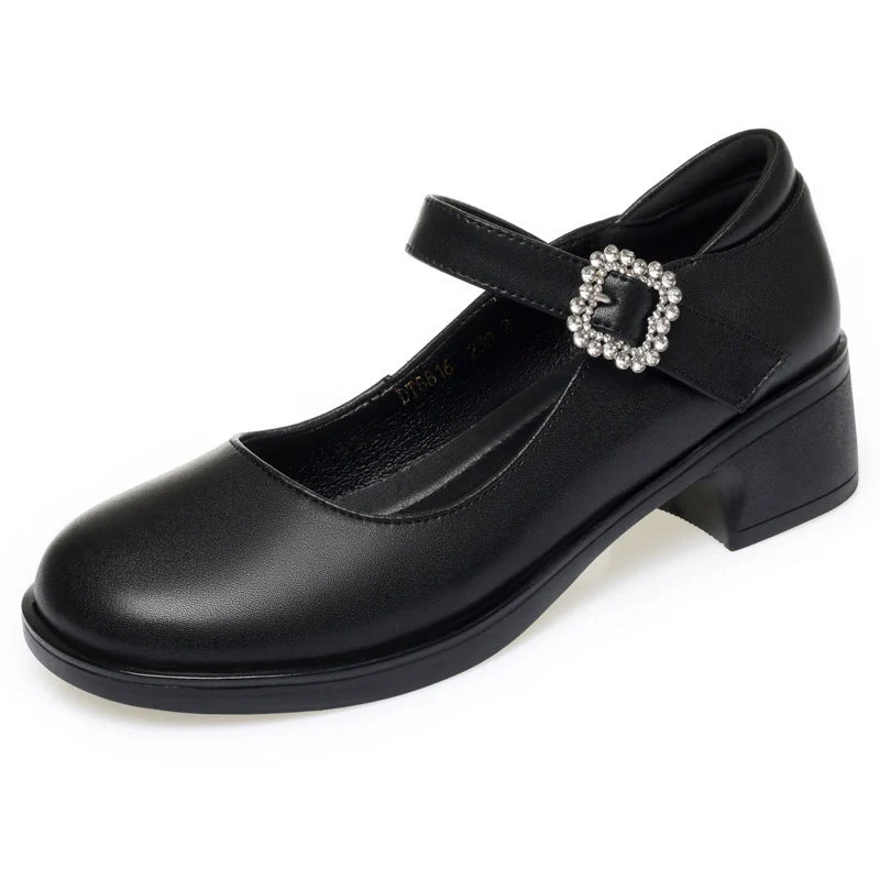 Damen Mary Jane Pumps mit dekorativem Riemchen und komfortablem Blockabsatz