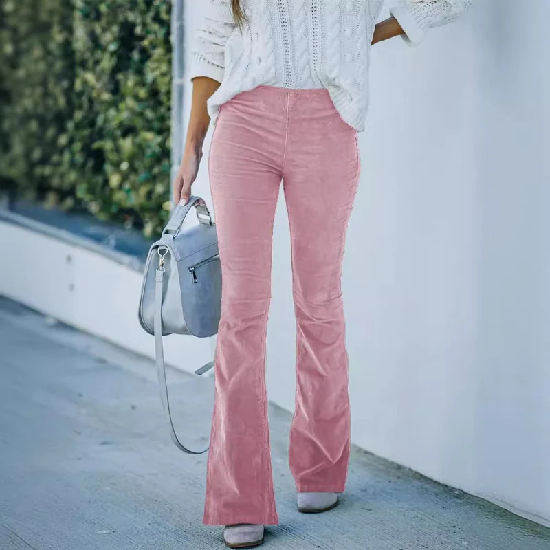 Damen Bequeme Bootcut-Hose aus weichem Material