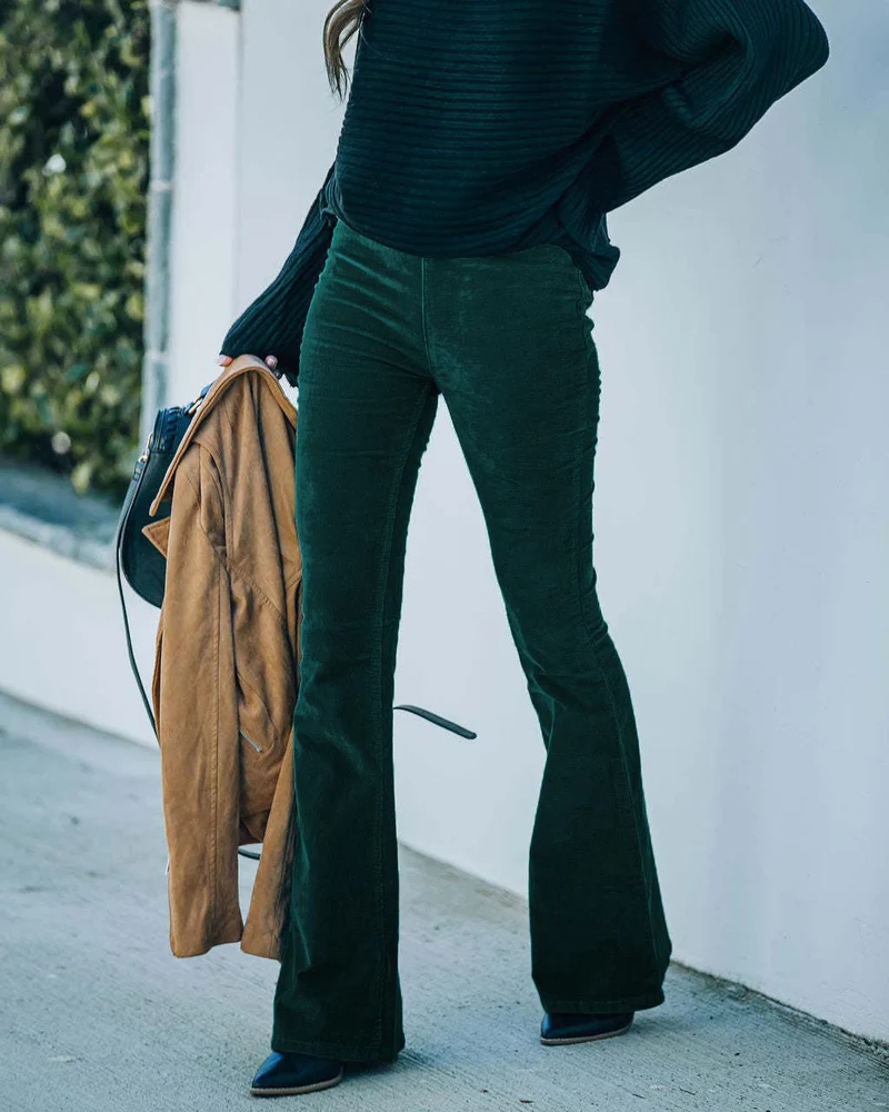 Damen Bequeme Bootcut-Hose aus weichem Material