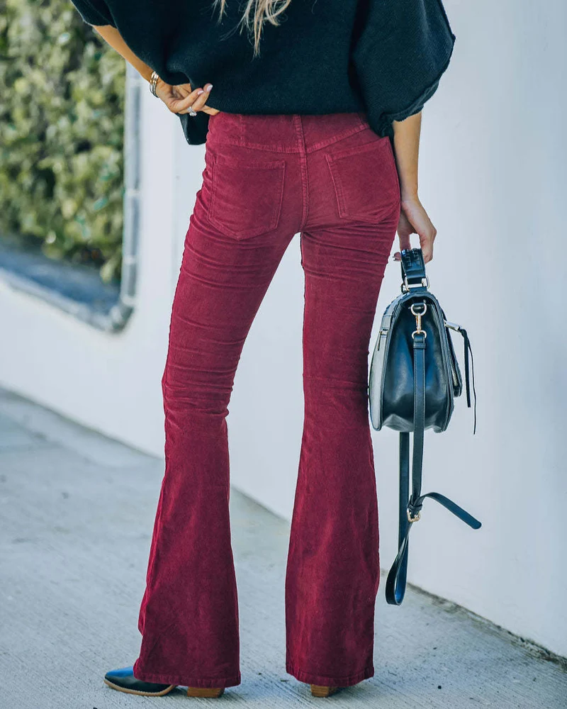 Damen Bequeme Bootcut-Hose aus weichem Material