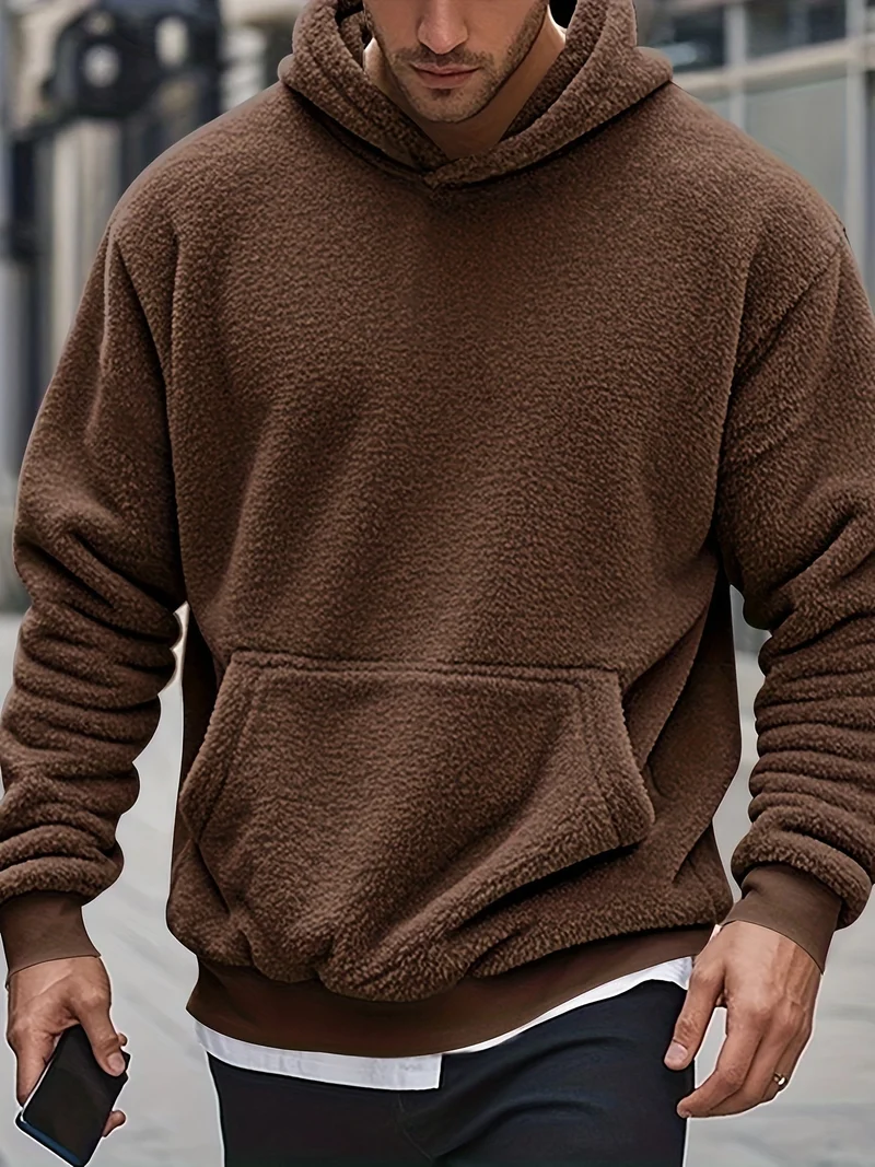 Weiche Fleece-hoodie Polyester Komfort und Stil