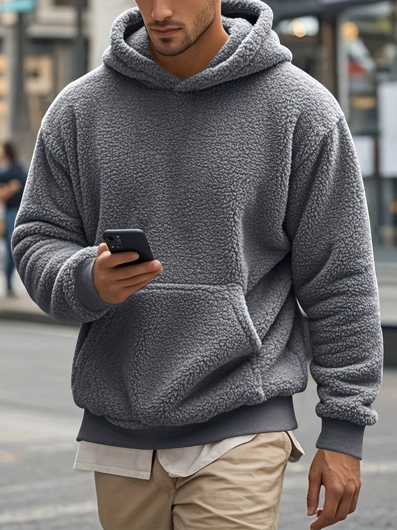 Weiche Fleece-hoodie Polyester Komfort und Stil