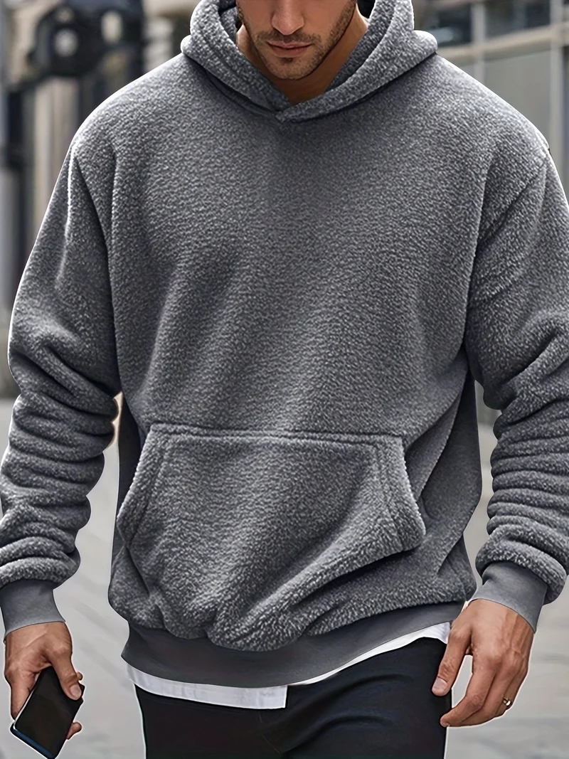 Weiche Fleece-hoodie Polyester Komfort und Stil