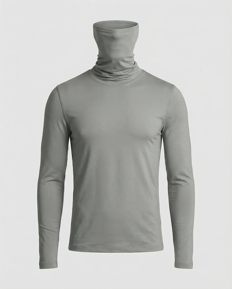 Herren Funktionsshirt mit hohem Kragen und innovativem Feuchtigkeitsmanagement