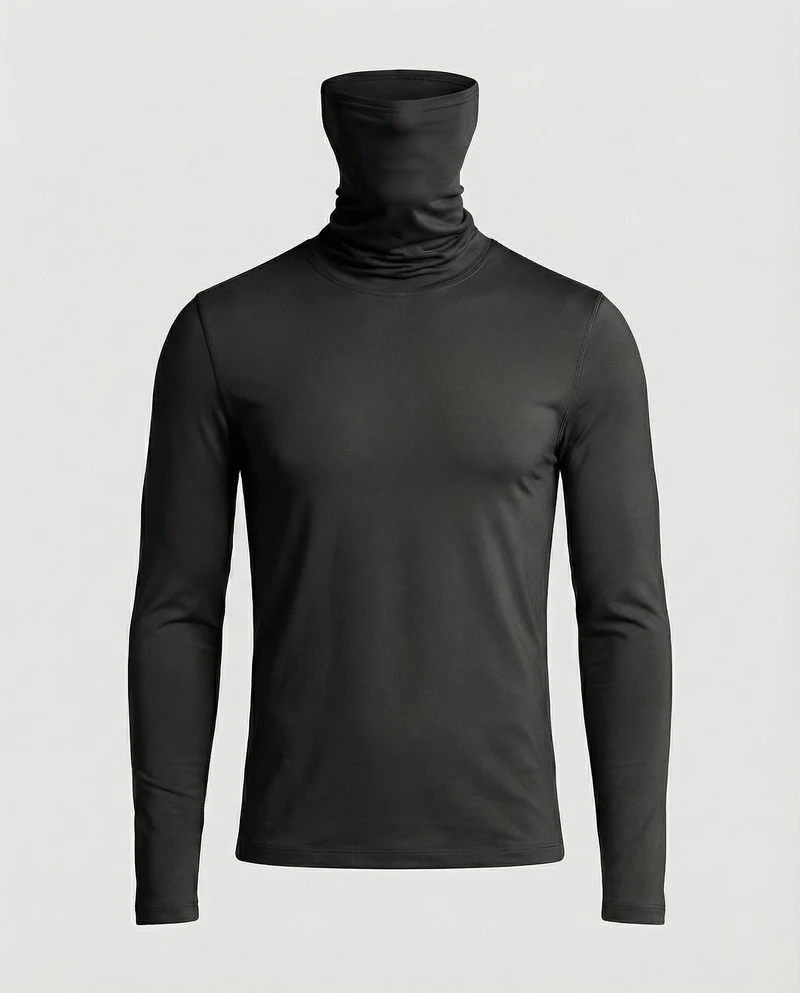Herren Funktionsshirt mit hohem Kragen und innovativem Feuchtigkeitsmanagement