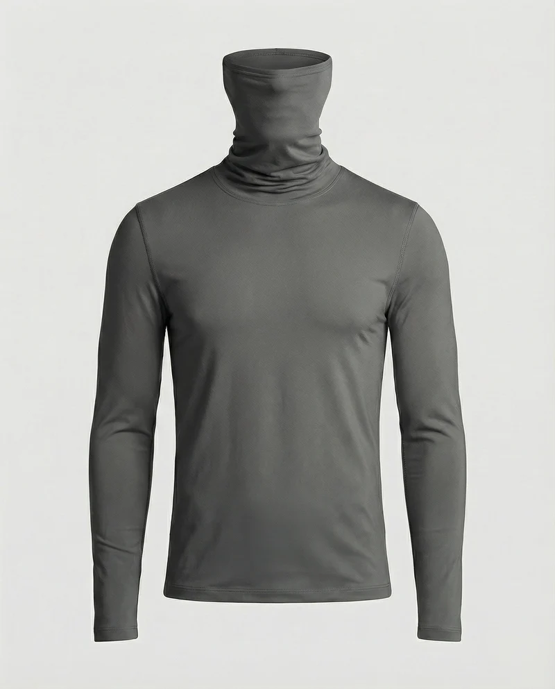 Herren Funktionsshirt mit hohem Kragen und innovativem Feuchtigkeitsmanagement