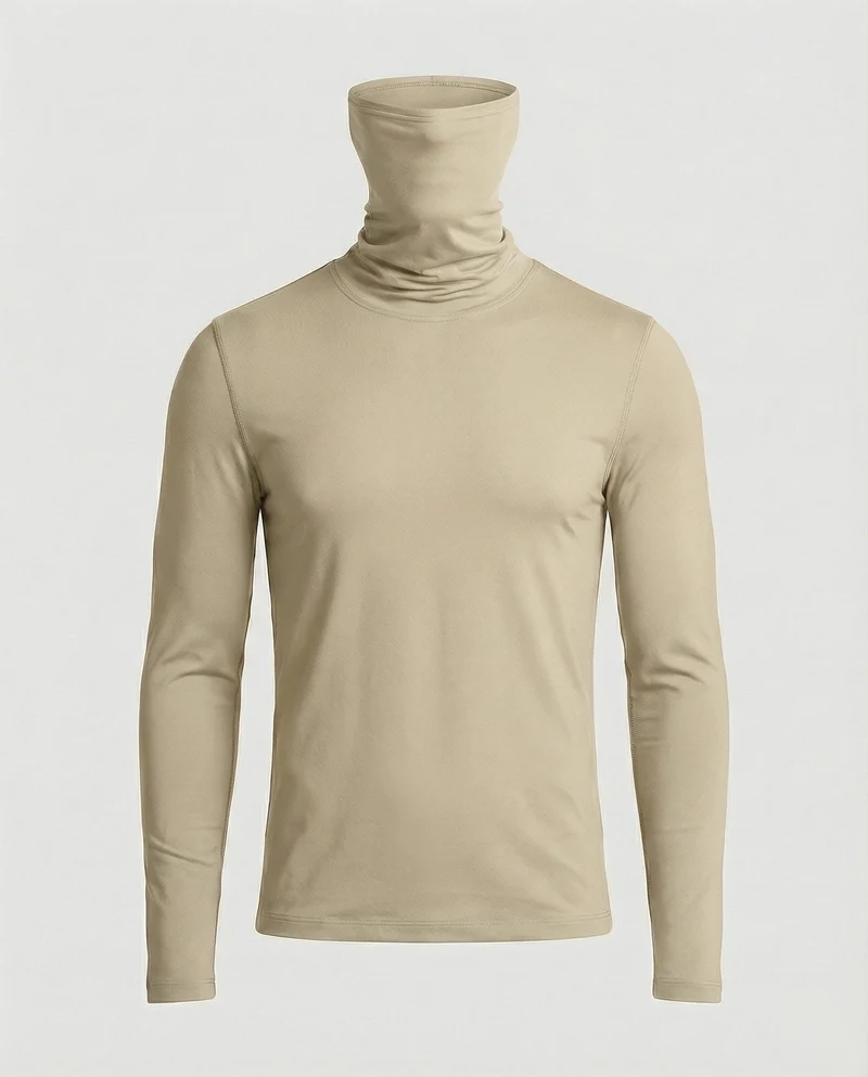 Herren Funktionsshirt mit hohem Kragen und innovativem Feuchtigkeitsmanagement