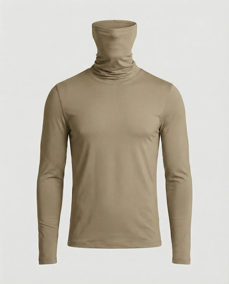 Herren Funktionsshirt mit hohem Kragen und innovativem Feuchtigkeitsmanagement