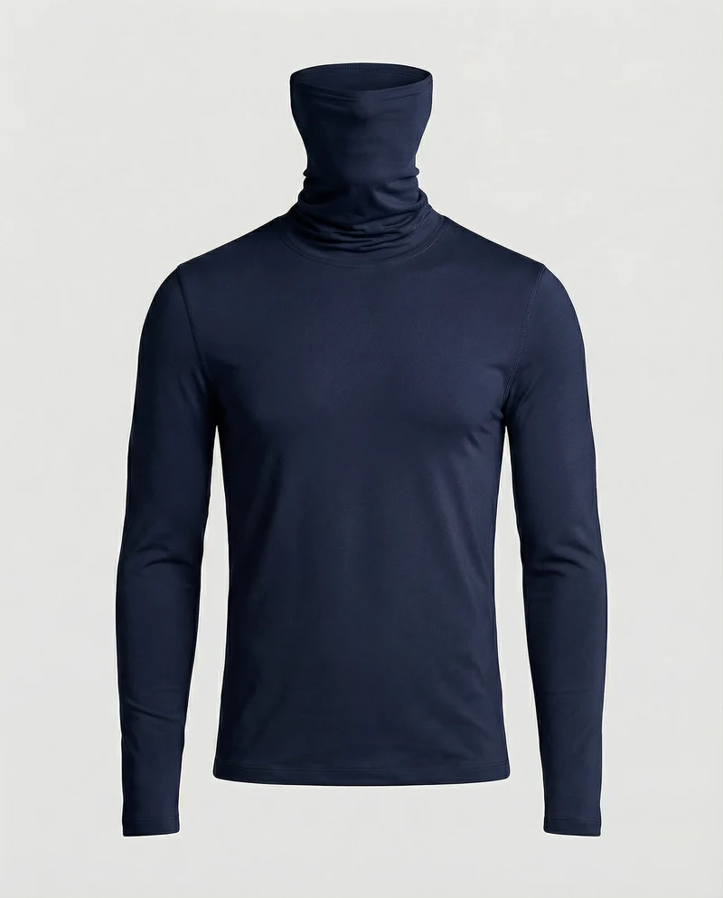 Herren Funktionsshirt mit hohem Kragen und innovativem Feuchtigkeitsmanagement