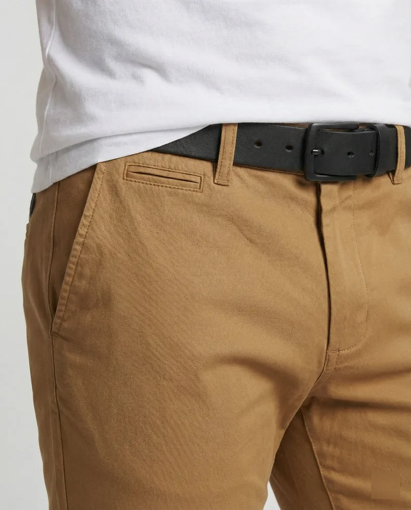 Herren Chinohose Slim Fit mit Elastikbund