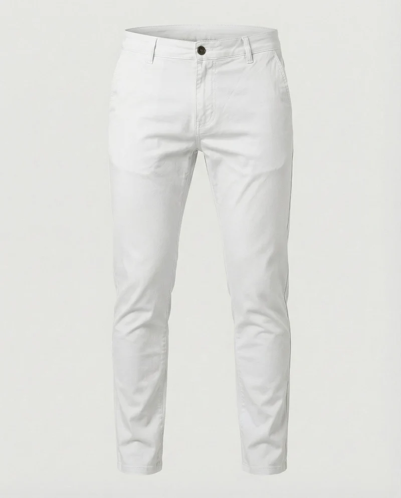Herren Chinohose Slim Fit mit Elastikbund