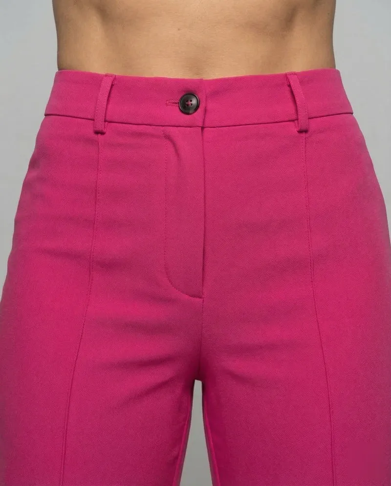 Damen Palazzo-Hose Bügelfalten Weites Bein