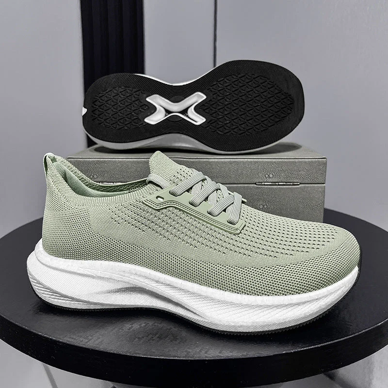 Herren nan atmungsaktive gestrickte Laufschuhe mit dämpfender Leichtschaumsohle
